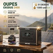 Vendo o Cambio ESTACION DE ENERGIA OUPES 2400W , BATERIA LIFEPO4 2232WH , POTENCIA CONTINUA 2400W , 51283035 - Img 56397702
