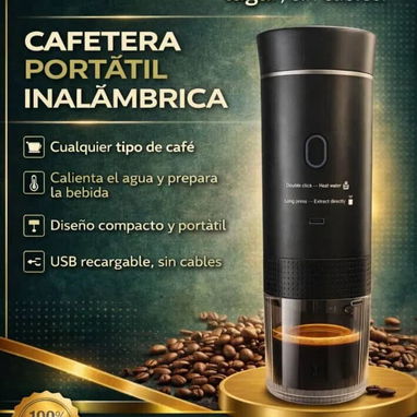 Dile adiós a no poder hacer un rico café por falta de electricidad o gas, solucion!, cafetera recargable y portatil - Img 123482001