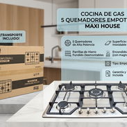 Cocina Empotrable Maxi House 5 Quemadores $170 USD - Acero Inox, Encendido Magneto, Envío Gratis + Factura/Garantía - Img 57783843