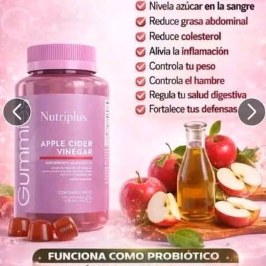 Gomitas de Vinagre de Manzana Nutriplus 🍎 de FARMASI.¡Con un sabor que te encantará! - Img 125356374