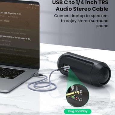 ☎️53544655 🛵 Entrega Disponible ⭐Cable de Audio USB-C a 1/4" TRS – 3.3 ft (1 metro) ⭐ - 4/8