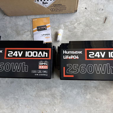 Baterias Humsienk 24V 100Ah LiFePO4 batería 15000 ciclo 100A BMS UP 2560Wh - Img 120796795