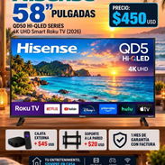SMART TV HISENSE 58" QLED Modelo QD50 UHD ROKU TV 2026 - Img 57897890