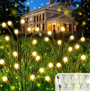 Paquete de 8 luces solares de jardín de 64 LED en total, luces solares para exteriores, luces solares de luciérnaga, luc - Img 45926068