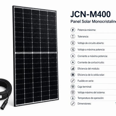 Panel Solar de 400W con base y cable de 3 metros - 3/3