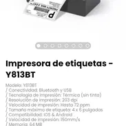 Impresora de etiquetas - Y813BT Modelo: Y813BT - Img 54409323