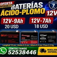 Bateria de Backups 12V-9AH 20USD 12V-7AH 18USD MENSAJERIA DISPONIBLE 52538446 - Img 55552160