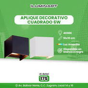 Aplique LED cuadrado negro o blanco - Img 56949405
