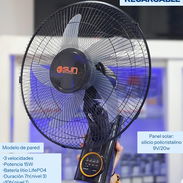 Ventilador solar recargable de pared - Img 55473079