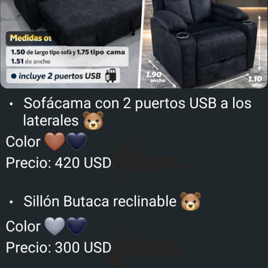 Muebles,sofa cama,camas,juegos de comedor,muebles para exteriores, etc - Img 122724020