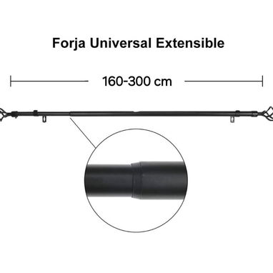 Cortinero decorativo expandible. ✔️Material : Metal. ✔️Color:  🩶Plateado 🖤Negro - 5/6