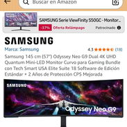 Samsung 145 cm (57") Odyssey Neo G9 Dual 4K UHD Quantum Mini-LED Monitor Curvo para Gaming - Img 55941980