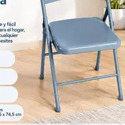 Silla plegable metálica gris - 7 HOUSE 🪑🏠 - Img 58270972