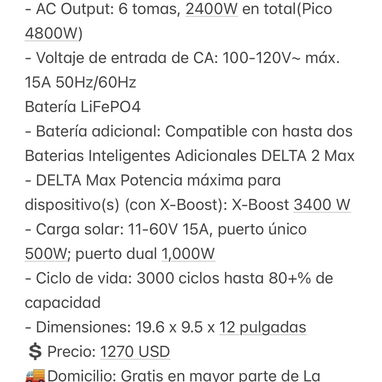 Estaciones de energía EcoFlow delta 2 y delta 2 Max. NUEVO. ENTREGA INMEDIATA - Img 121015986