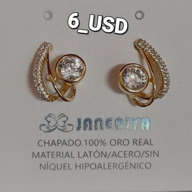 Finos Aretes _ Oro laminado - Img 120513505