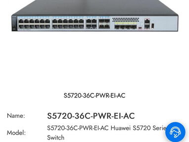Switch poe newww . Model:	S5720-36C-PWR-EI-AC Huawei S5720 Series Switch , mas detalles en la descripcion - Img 63786018