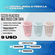 🧺 CESTO ENGOMADO MULTIUSO CON TAPA – 9 USD - Img 57878789