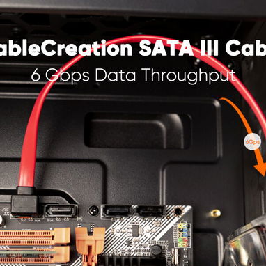 CableCreation Cable SATA III [2 unidades] SATA III de 8 pulgadas/0.6 pies SATA III 6.0 Gbps 7 pines hembra a ángulo - Img 102990958