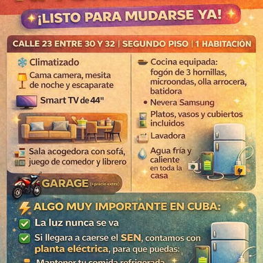 Apartamento en la calle mas céntrica del Vedado (calle 23)... completamente equipada (no se va la luz) - Img 119090752