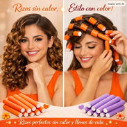 🧡 Flexibles Rods Anaranjados¡Rizos sin calor, estilo con color! - Img 57914744