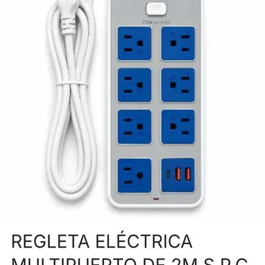 Regletas varias. breaker interruptor extención electrica. Protector de voltaje y de linea. Transfer - 5/7
