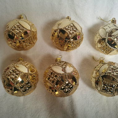 💜Set de 6 bolas de navidad con relieve 7cm Precio: 8usd - 6/6