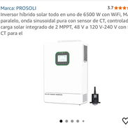 Inversor híbrido PROSOLI 6.5KW / 48V / 120V-240V Inversor híbrido solar todo en uno PROSOLI 6500W (Solamente el inverso - Img 56731644