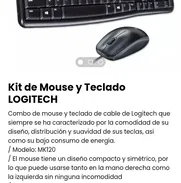Kit de Mouse y Teclado LOGITECH. Nuevo - Img 50096201