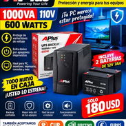 ¡ TU PC MERECE ESTAR PROTEGIDA! BACKUP 110V APLUS 1000 VA 600 W +2 BATERÍAS 12 V 7AH NUEVO EN CAJA - Img 58031887