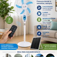 Ventilador recargable Bravoking con panel solar - Img 56258955