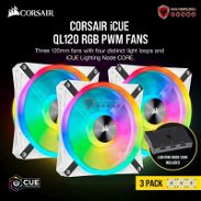 ❗️GGWP Store. Kit Corsair QL120 RGB color blanco + Corsair Lightning Node Core - Img 45173829