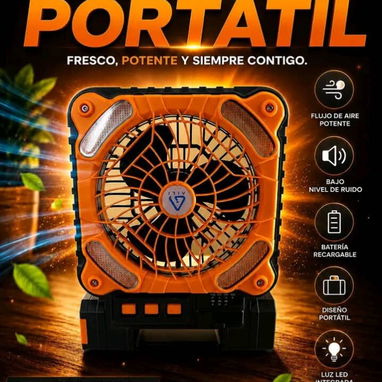 💥VENTILADOR RECARGABLE CON PANEL SOLAR 💥 - Img 123992855