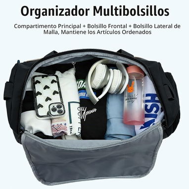 Bolso Deportivo Negro |GRAN CAPACIDAD| - 3/5