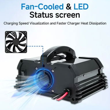 Cargador de Baterías 40A (LiFePO4, plomo-ácido 12V/24V: AGM, STD, GEL, EFB y ciclo y ciclo profundo - 2/3