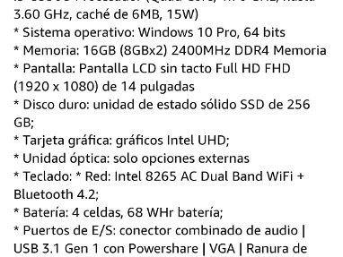 👉DELL LATITUDE 5490...EMPRESARIAL..14" FULL HD..CORE I5👉16GB RAM DDR4/256GB SSD/TECLADO RETROILUMINADO  ☎️56350748 - Img main-image-45497428