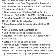 👉DELL LATITUDE 5490...EMPRESARIAL..14" FULL HD..CORE I5👉16GB RAM DDR4/256GB SSD/TECLADO RETROILUMINADO  ☎️56350748 - Img 45497428