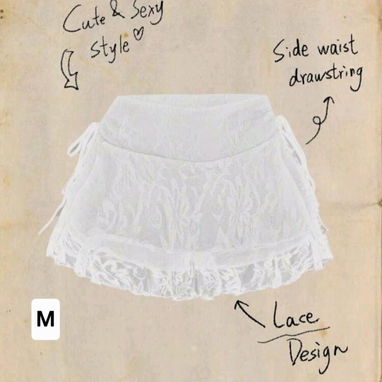 Sayas de vuelitos con short debajo (talla XS negra, talla M blanca) - 2/2