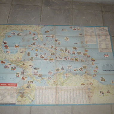 Mapa vintage ESSO de islas del Caribe - Img 118932524