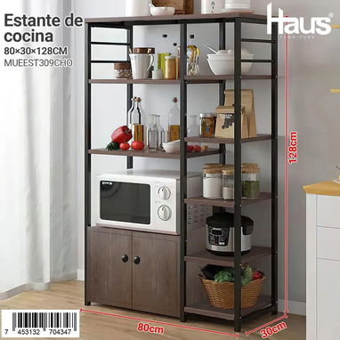 Estante de cocina importado /Armario de cocina importado con puertas tm170*80_30_128 - 3/4