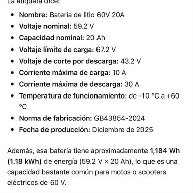 Bicimotos con batería de litio 60V 20A - Img 124492984