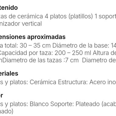 TAZAS DE CAFÉ 6 PCS BLANCAS. 4 Tazas, platos y escurridor - 3/3