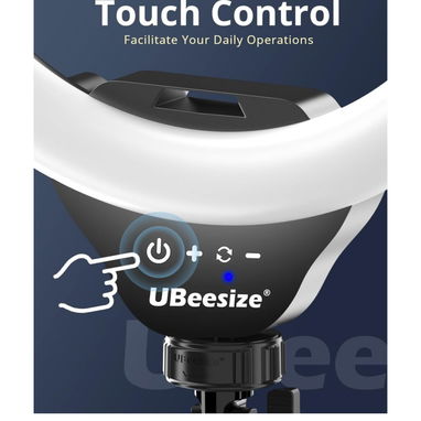 Aro de luz LED UBeesize de 12 pulgadas con trípode de 62 pulgadas TBCOO1 - 2/4