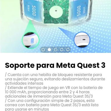 Soporte para Meta Quest 3. / Cuenta con una hebilla de bloqueo resistente para una sujeción segura - Img 115193775