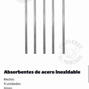 Vendo absorbentes rectos de acero inoxidable. 6 mm. 5 unidades. - Img 58080617