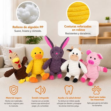 Peluches para Mascotas / sonido de pito incorporado - 4/5