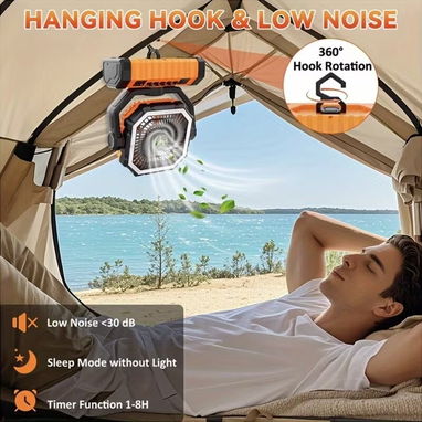 VENTILADOR RECARGABLE YOOMUE MODELO X11 20000MAH LED CONTROL REMOTO 4 VELOCIDADES ENVÍO DISPONIBLE + GARANTÍA - 7/10