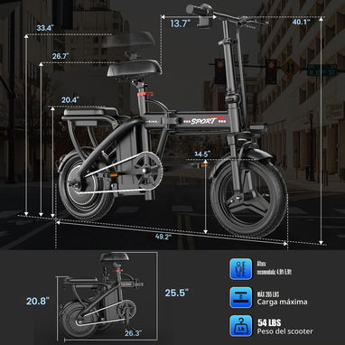 Bicicleta electrica plegable ASKGO - 7/7
