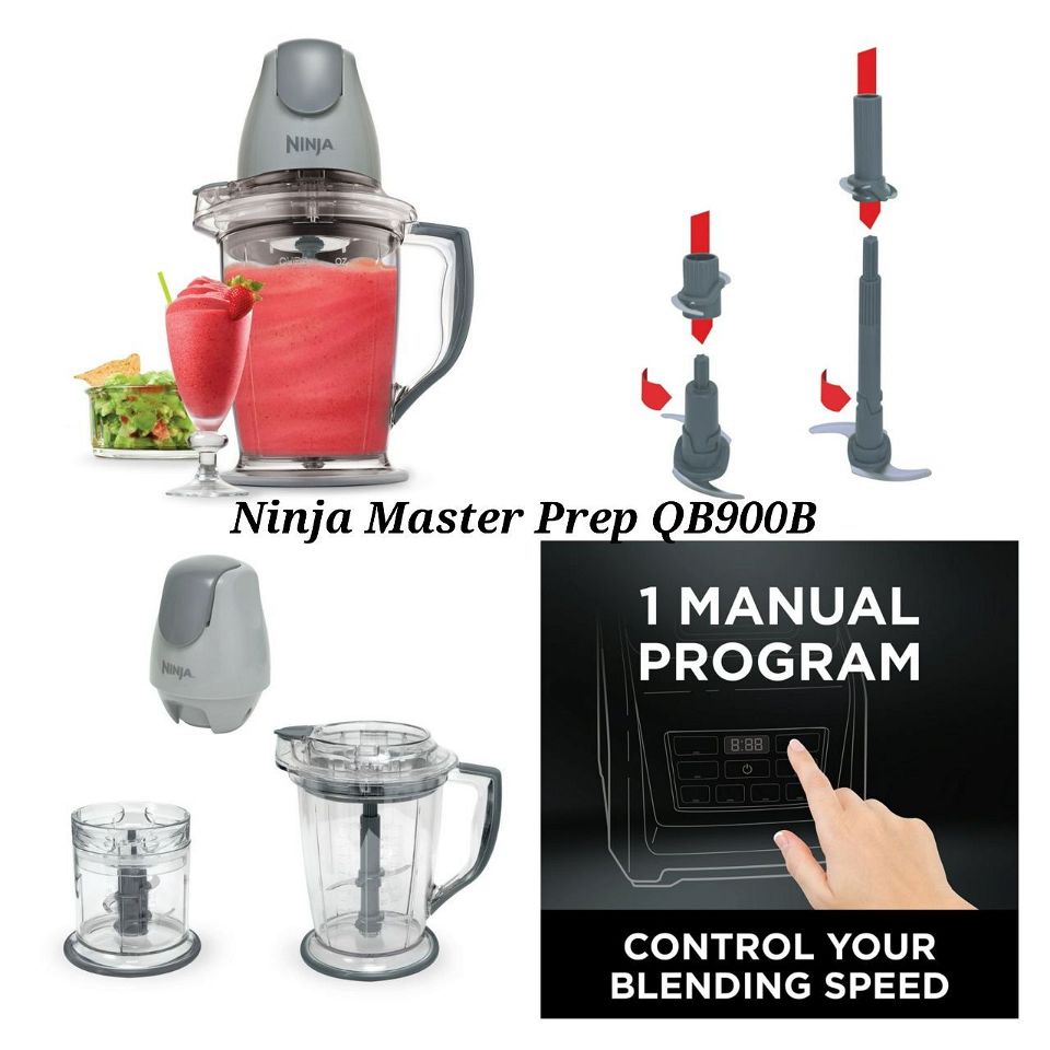 Licuadora, cortadora, procesador de comida Ninja Master Prep, 400 vatios,  Plateado