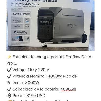 Estaciones de energía EcoFlow. NUEVO. ENTREGA INMEDIATA - Img 120405694