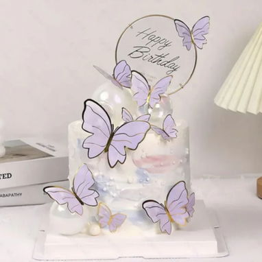 Mariposas de papel y metalizadas para decoración de dulces en repostería. Tipos y precios en la descripción del anuncio - 8/8